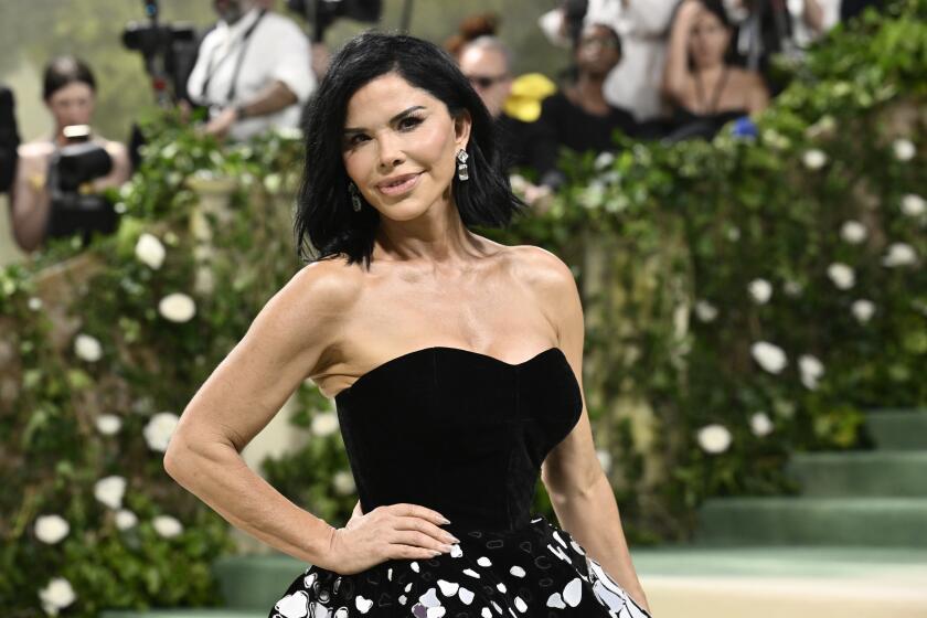 Lauren Sanchez poses in a black strapless gown at the 2024 Met Gala in New York