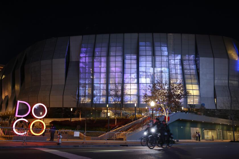 SACRAMENTO-CA-MARCH 12, 2024: The Golden 1 Center in Sacramento is photographed on March 12, 2024. (Christina House / Los Angeles Times)