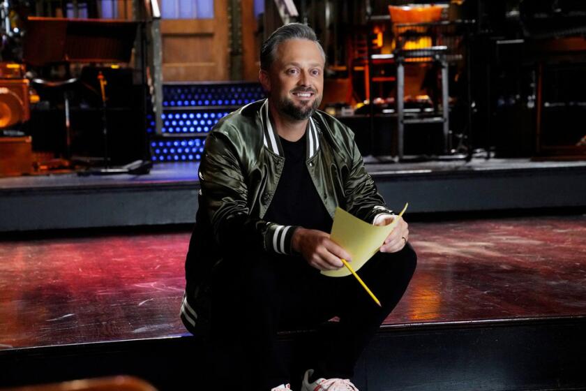 SATURDAY NIGHT LIVE -- Episode 1866 -- Pictured: Host Nate Bargatze during Promos in Studio 8H on Tuesday, October 1, 2024 -- (Photo by: Rosalind OConnor/NBC)