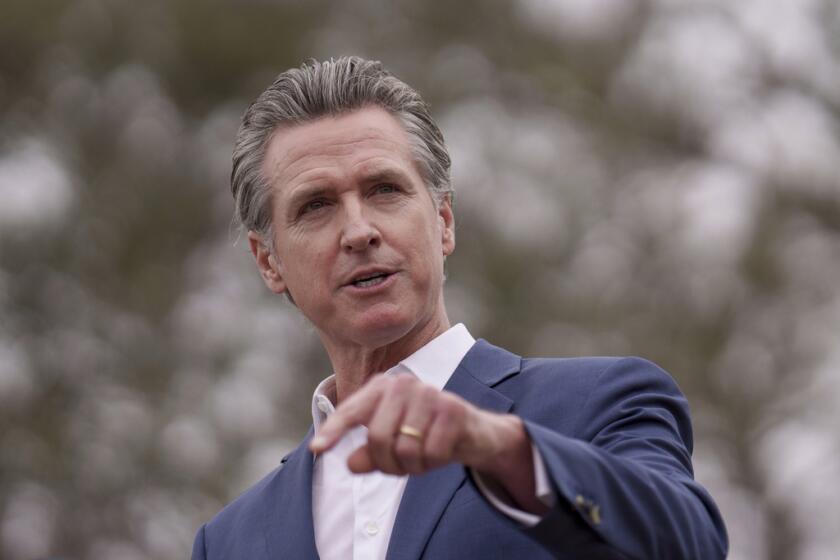 El gobernador de California, Gavin Newsom, 