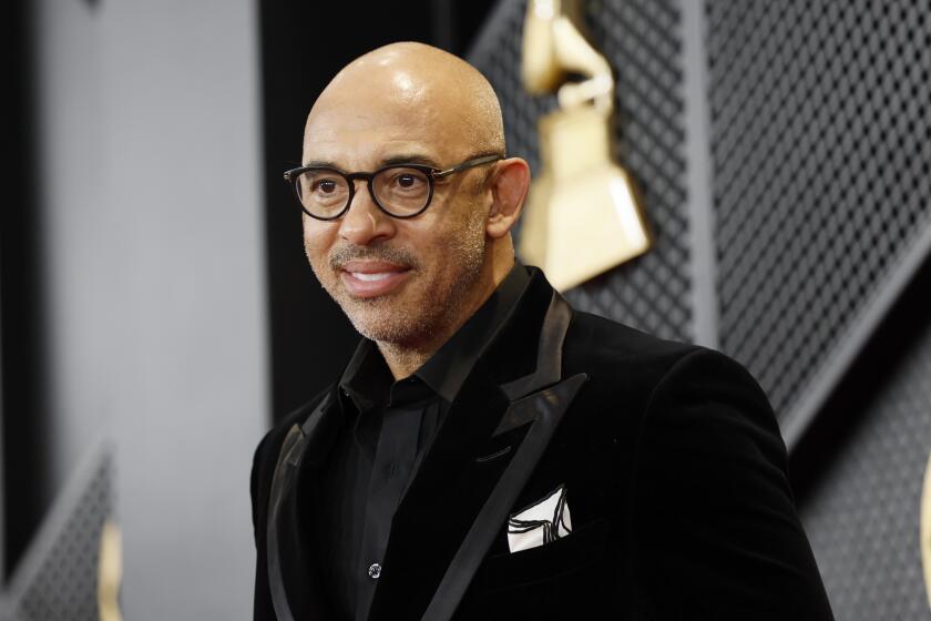 Los Angeles, CA - February 04: Harvey Mason Jr. arrives on the Red Carpet at the Crypto.com Arena in Los Angeles, CA, Sunday, Feb. 4, 2024. (Allen J. Schaben / Los Angeles Times)