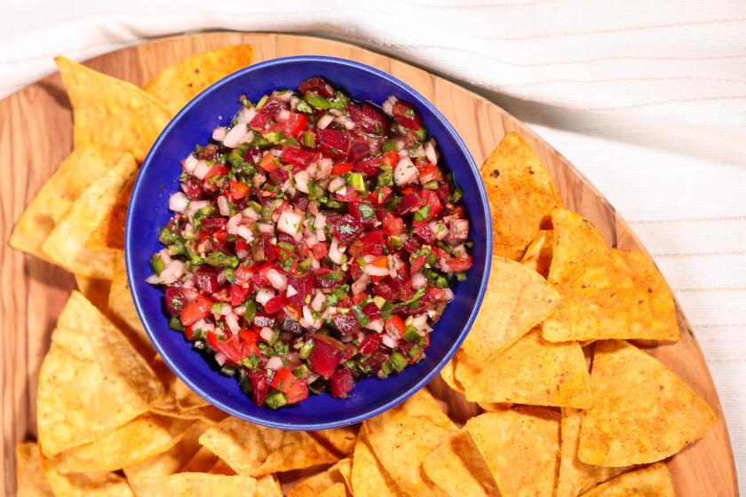 EL SEGUNDO-CA-SEPTEMBER 5, 2024: Stone fruit pico de Gallo. (Christina House / Los Angeles Times)