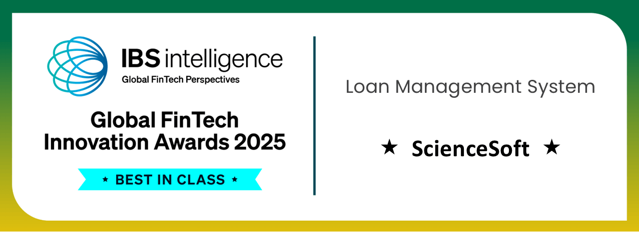 ScienceSoft recognized at the FinTech Innovation Awards 2025.