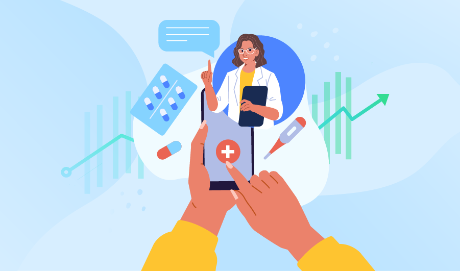 Telemedicine adoption trends with virtual care, patients, and healthcare providers.